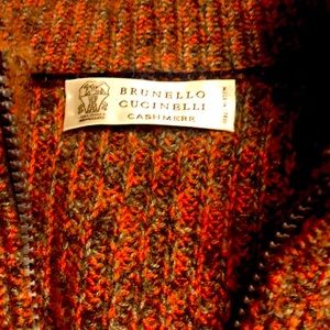 Heavy cashmere zip sweater/jacket